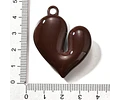 Colgante Corazón Acrílico | Café