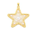 Colgante Estrella Perlas en resina | Baño de oro 18k