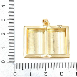  Colgante Biblia - Palabra de Dios y Cruz | Baño de oro 18k