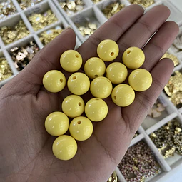 14mm | Pelotas Acrílicas Amarillo Pastel