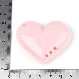  Colgante Corazón Acrílico | Rosado