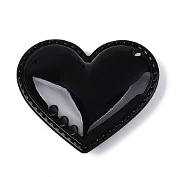  Colgante Corazón Acrilico | Negro