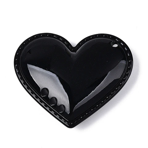 Colgante Corazón Acrilico | Negro