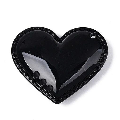 Colgante Corazón Acrilico | Negro