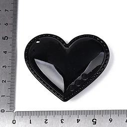  Colgante Corazón Acrilico | Negro