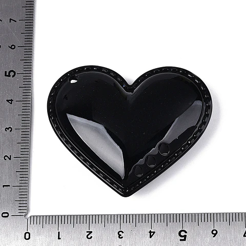 Colgante Corazón Acrilico | Negro