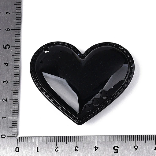 Colgante Corazón Acrilico | Negro