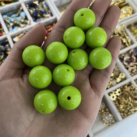 18mm | Pelotas Acrílicas Verde Limón