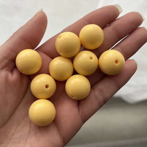 18mm Pelotas Acrílicas | Amarillo Pastel