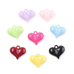 Corazones acrílicos | Colores surtidos 
