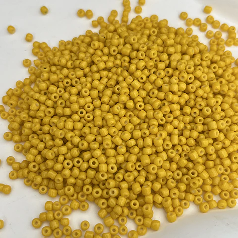 Mostacilla 3mm | Amarillo Mostaza Matte