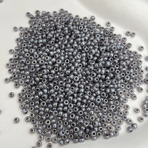 Mostacilla 3mm | Gris nacarado