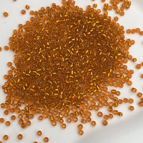 Mostacilla 3mm | Naranjo Traslúcido 