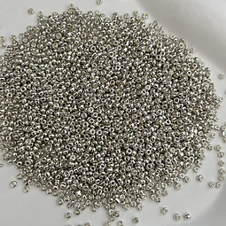 Mostacilla 2mm | Plateada Metalizada