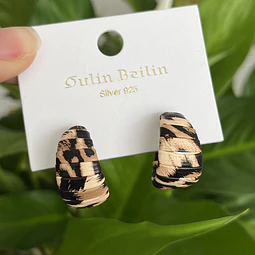Aros Estampados Animal Print | Baño de oro 18k