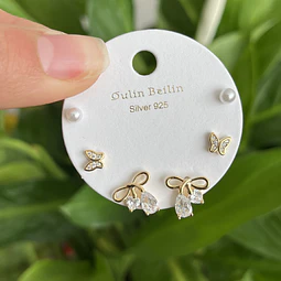 Set de Aros | Baño de oro 18k