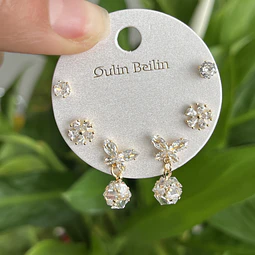 Set de Aros | Baño de oro 18k