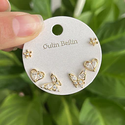 Set de Aros | Baño de oro 18k