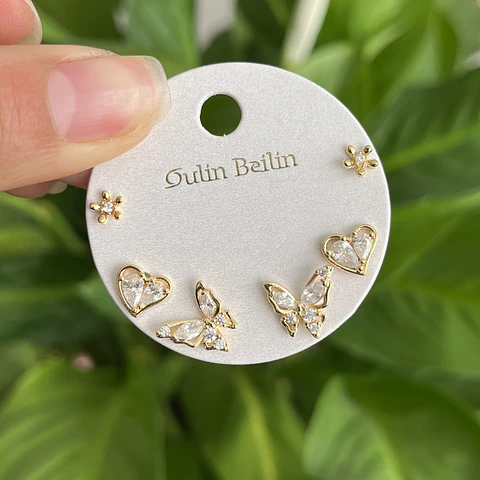 Set de Aros | Baño de oro 18k