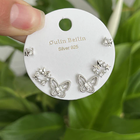 Set de Aros | Baño de Plata 