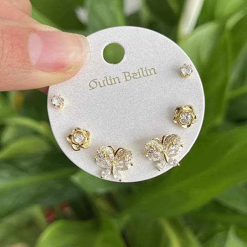 Set de Aros | Baño de oro 18k