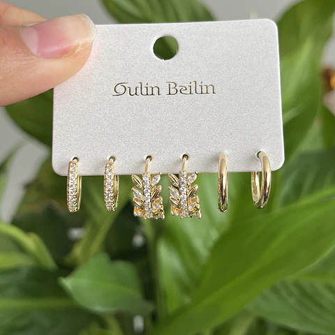 Set de Aros | Baño de oro 18k