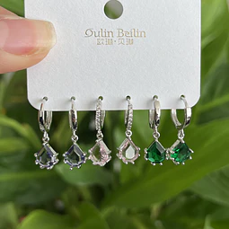 Set de Aros | Baño de Plata 