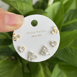 Set de Aros | Baño de oro 18k