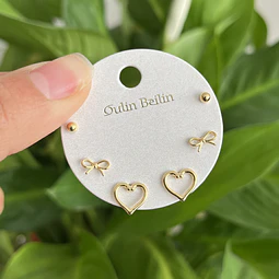 Set de Aros | Baño de oro 18k