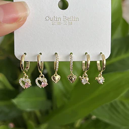 Set de Aros | Baño de oro 18k