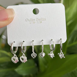 Set de Aros | Baño de Plata 