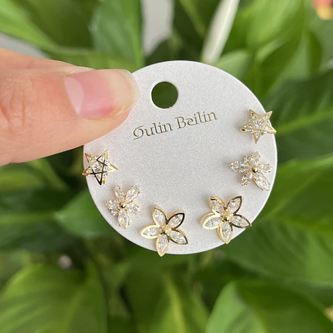 Set de Aros | Baño de oro 18k