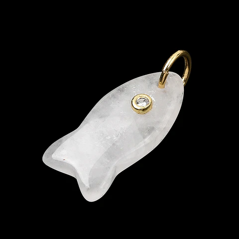 Colgante de Pez | Cuarzo Cristal