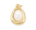 Colgante Concha Blanca Natural | Baño de oro 18k