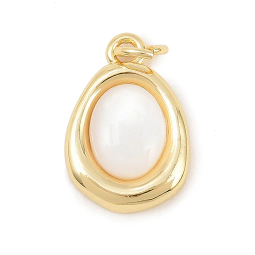 Colgante Concha Blanca Natural | Baño de oro 18k