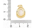 Colgante Concha Blanca Natural | Baño de oro 18k