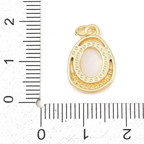 Colgante Concha Blanca Natural | Baño de oro 18k