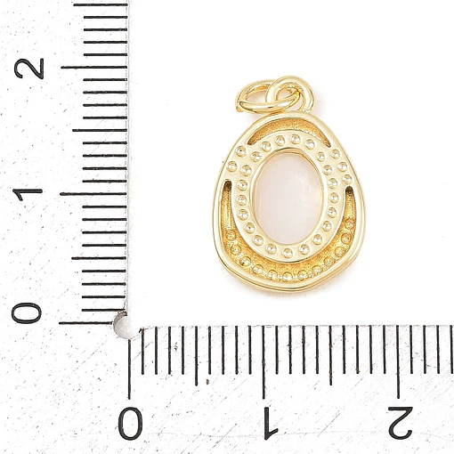 Colgante Concha Blanca Natural | Baño de oro 18k
