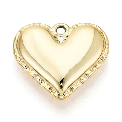 Colgante Corazón Dorado | Acrilico