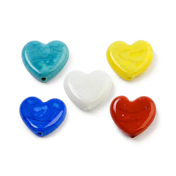  Pasador Corazón Murano | Agujero Vertical