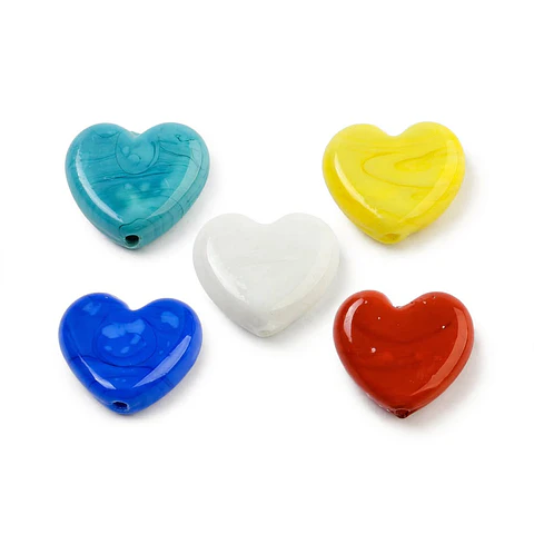 Pasador Corazón Murano | Agujero Vertical