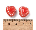 10 Corazones mexicanos hechos a mano de porcelana | Rojo