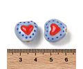 10 Corazones mexicanos hechos a mano de porcelana | Azul Claro