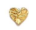 Colgante Corazón Arrugado | Acero Inoxidable