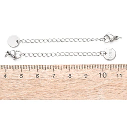  Broche + cadena de extensión | Acero Inoxidable
