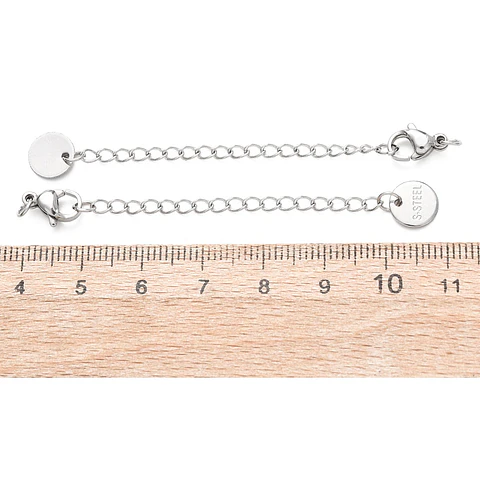 Broche + cadena de extensión | Acero Inoxidable