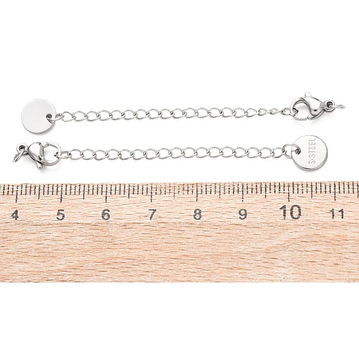 Broche + cadena de extensión | Acero Inoxidable
