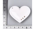 Colgante Corazón Acrílico | Blanco