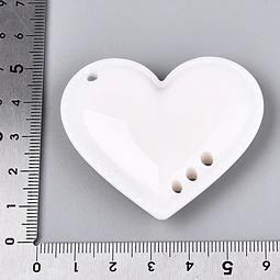  Colgante Corazón Acrílico | Blanco