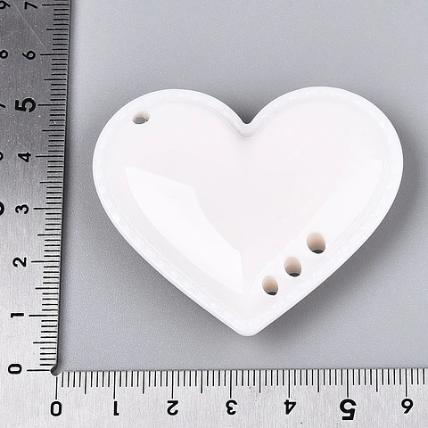 Colgante Corazón Acrílico | Blanco
